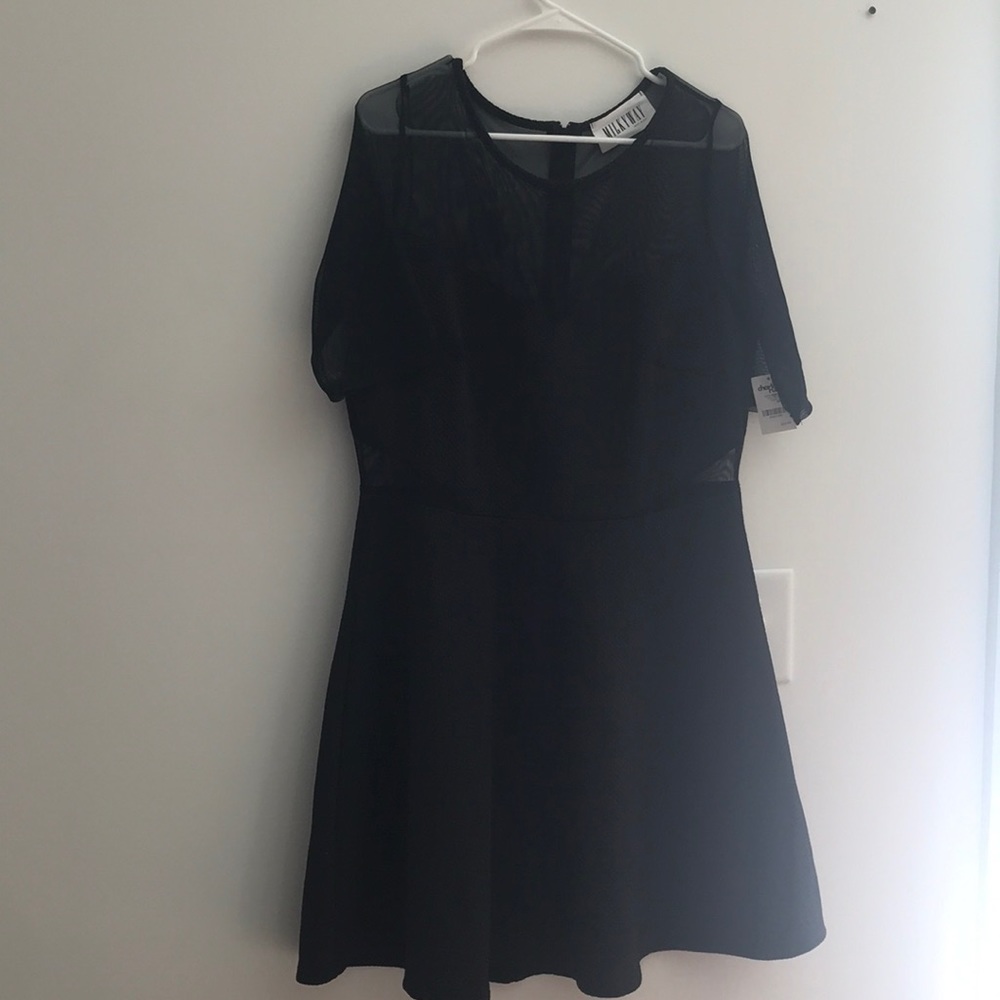 💋3 for $16💋 Black mesh skater dress - NWT